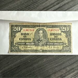1937 Canada $20 Dollar Bill